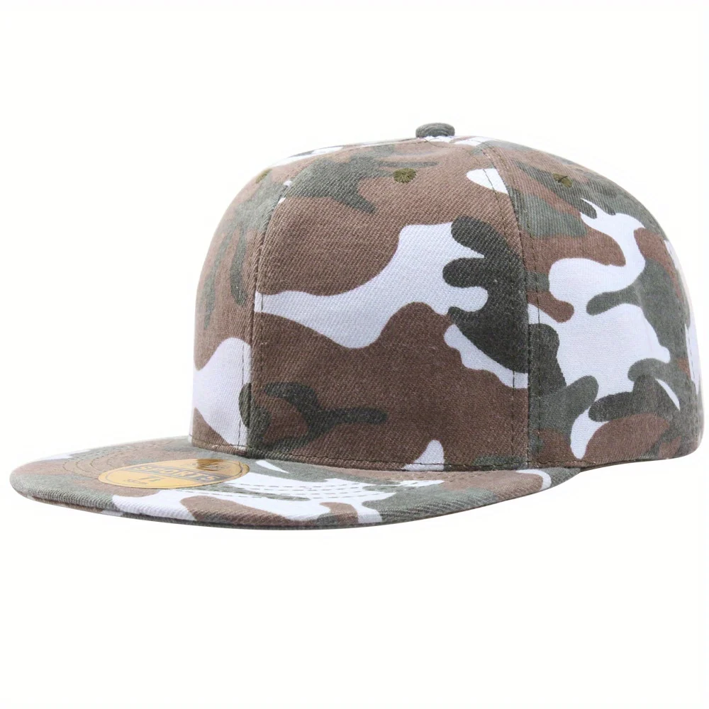 

Camouflage Flat Brim Tactical Baseball Cap Army Breathable Adjustable Snapback Caps For Women Men Outdoor Sports Hiking Hip-Hop