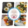 Double Layer Egg Cooker 14 Egg Capacity Hard Boiled Egg Cooker Anti-dry Electric Egg Boiler with 40mL Measuring Cup Steam 6