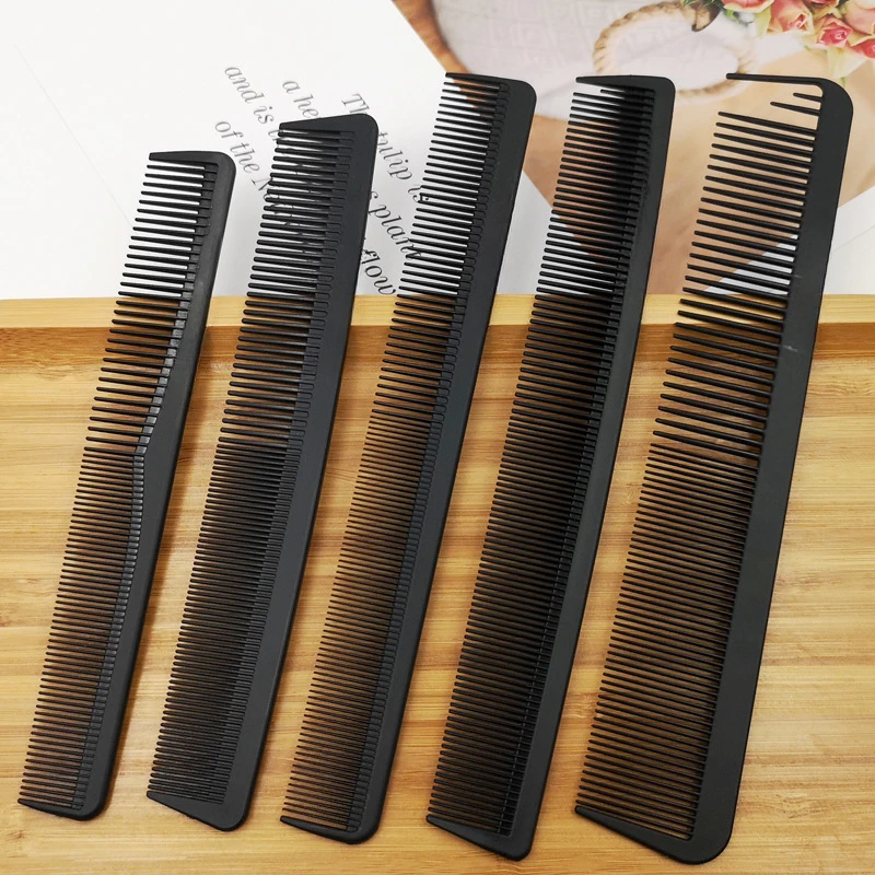 Black Carbon Fiber Hair Comb Professional Hair Cutting Comb Makeup Beauty Comb Care Hair Brush Suitable for Men and Women