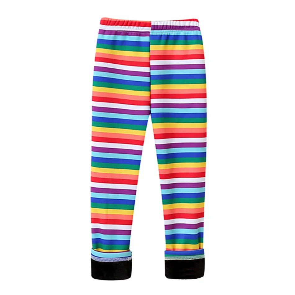 Girl Leggings Toddler Girl Insulated Multiple Styles Fleece Pants Cozy and Trendy Warmth Autumn Spring Floral Striped For Little Ones