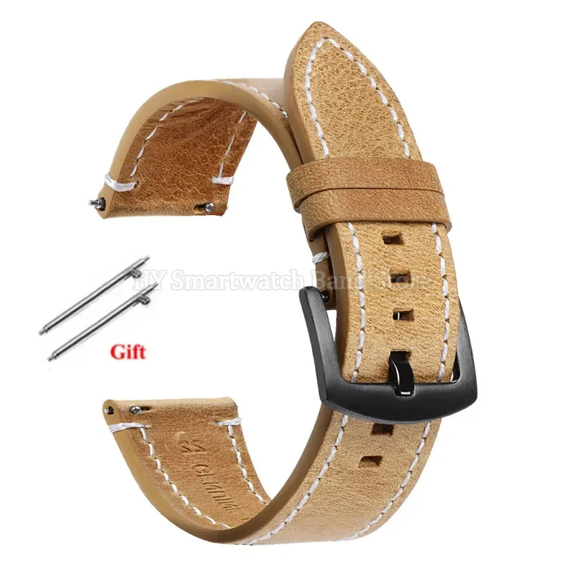 Elegant Leather Quick Release Watch Band - Versatile Fit & Sporty Design