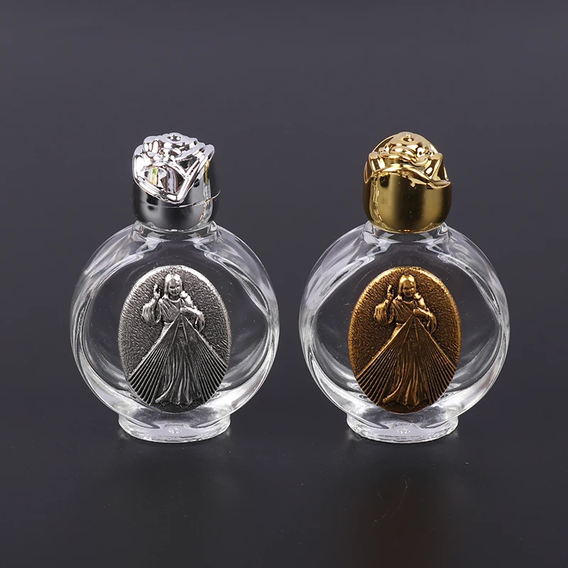 Holy Water Bottle 1pc Holy Water Jesus Glass Bottle Religious Cross Bottle Christian Virgin Sculpture Holy Water 22 Types