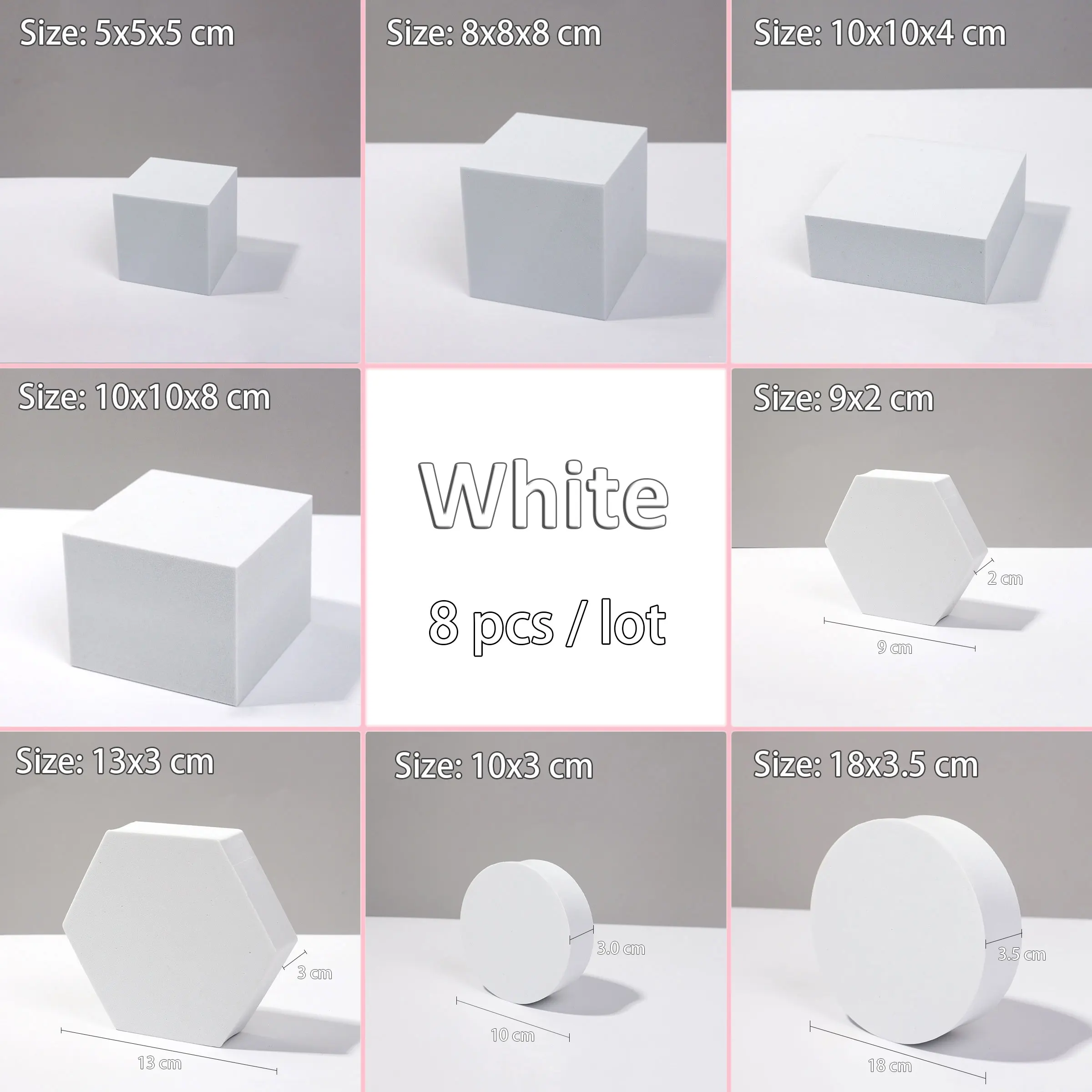 White set of 8 piece