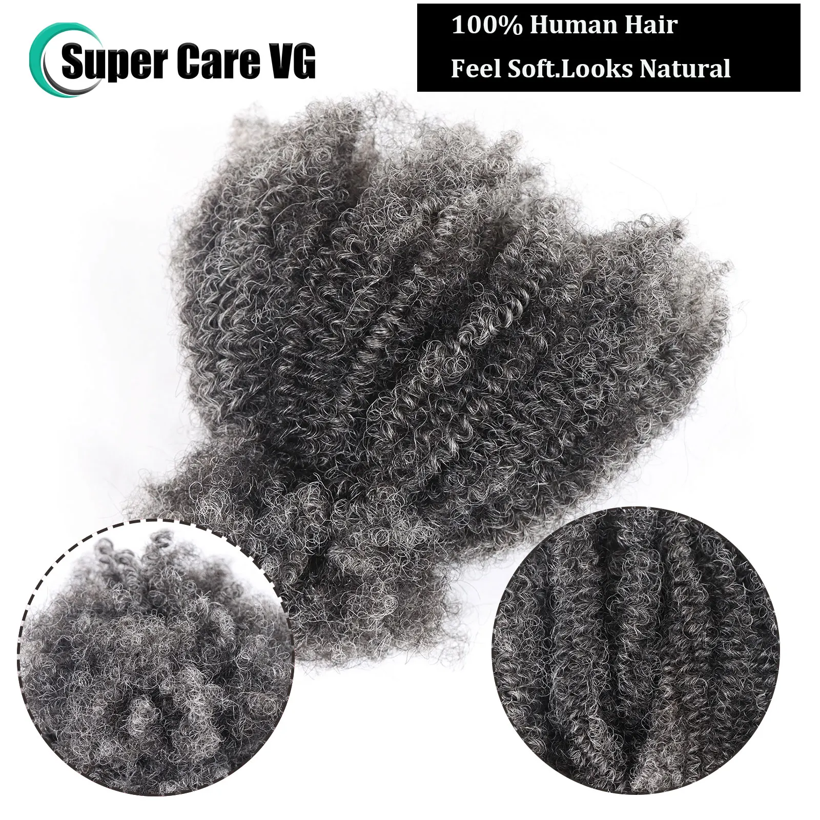 Mixed 50g Afro Kinky Curly Bulk Human Hair For Braiding Crochet Hair Raw Virgin Extensions Locks For Braids No Weft human hair extensions
