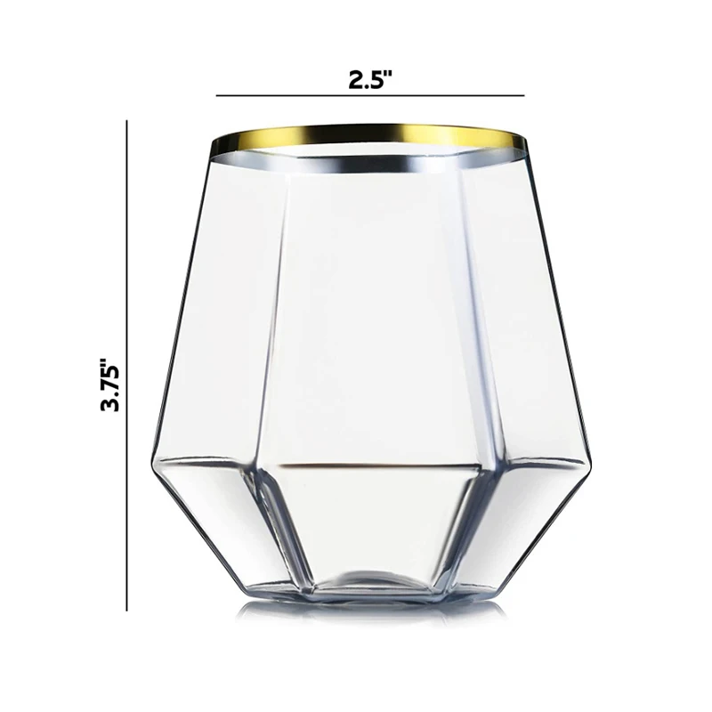 360ml Wedding Wine Plastic Simulated Glass Drinkware Transparent Cocktail Glass Party Bar Club Drinking Tools Tea Coffee Mug - 6