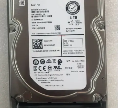 For 4TB W5M2R ST4000NM0295 0W5M2R SAS 12G server hard disk