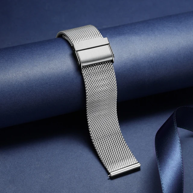 Cinturino Milanese 14mm 16mm 18mm 20mm 22mm 24mm Cinturino Universale In Acciaio Inossidabile Con Cinturino In Metallo Nero Oro Rosa - Foto 2