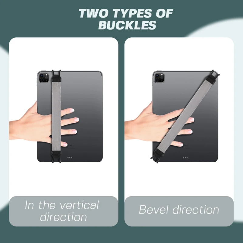 One-Hand Operation Protective Leather Strap with Finger Grip for Tablets and E-Readers