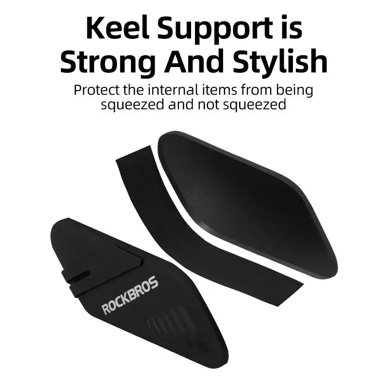 ROCKBROS Bicycle Saddle Bag 0.6L Capacity Waterproof Bike Rear Tail Bag Can Hang Taillights MTB Road Bike Accessories
