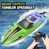 HJ813 RC Boat with Light High-Speed Speedboat 25km/h Electric Waterproof Professional Remote Control Boats Gifts Toys for Boys 2