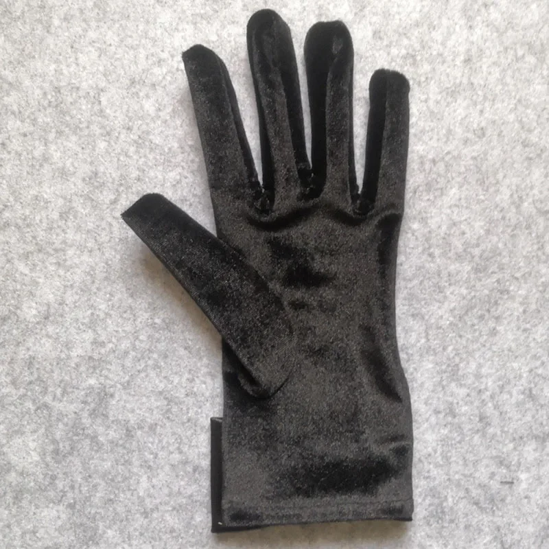 Retro Velvet Bowknot Gloves Women Etiquette Studio Photography Accessories Bride Dress Mittens Lady Short Drive Gloves