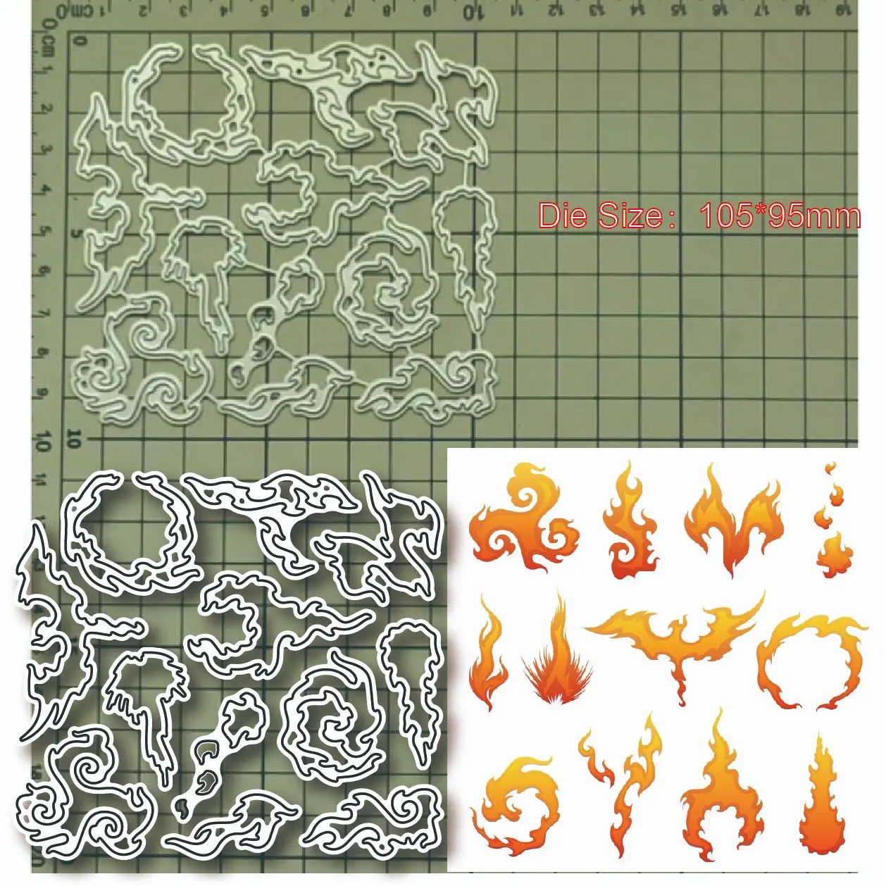 2023 New Metal Cutting Dies Fire Like Imprint Decoration Diy Scrapbook Paper Craft Knife Mold Blade Punch Stencil Dies