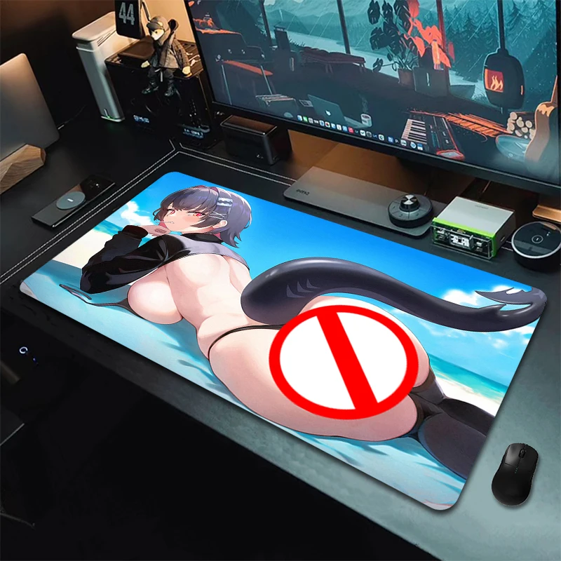 Zenless Zone Zero Gaming Mouse Pad Ellen Joe, Jane Doe, Zhu Yuan, Anby, Qingyi, Nicole Large Mousepad Sexy Nude Big Boobs Mouse Mat R18 Hentai Nipple Desk Mat NSFW Carpet