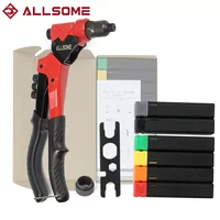 ALLSOME Single Universal 3 in 1 Multi Function Rivet gun with Nut rivet Hand rivet Reamer Tool 1