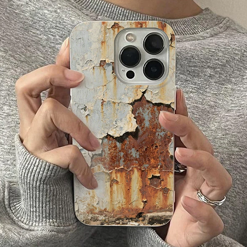 Vintage Industrial Shockproof Rusty Phone Case with Advanced Protection