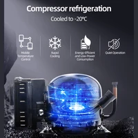 Портативный автомобильный холодильник DIVEDEER 15л/20л, холодильник с морозильной камерой для дома, кемпинга, путешествий, использования — изображение 5