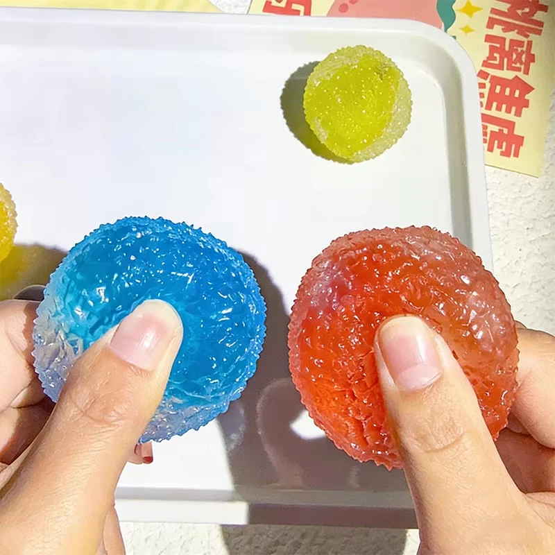감각 스트레스 해소용 재사용 가능 슬러시 스퀴즈 볼, 바삭바삭한 소리가 나는 창의적인 모양 만들기 퍼티, 모든 연령대를 위한 피젯 퍼티