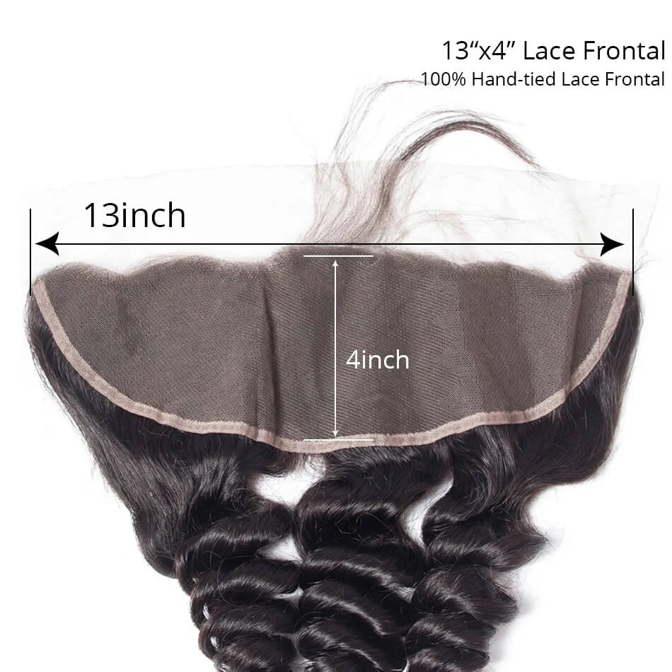 Loose Wave Lace Frontal Free/Middle/Three Part 13x4 Lace Frontal Human Hair 1piece Brazilian Remy Human Hair