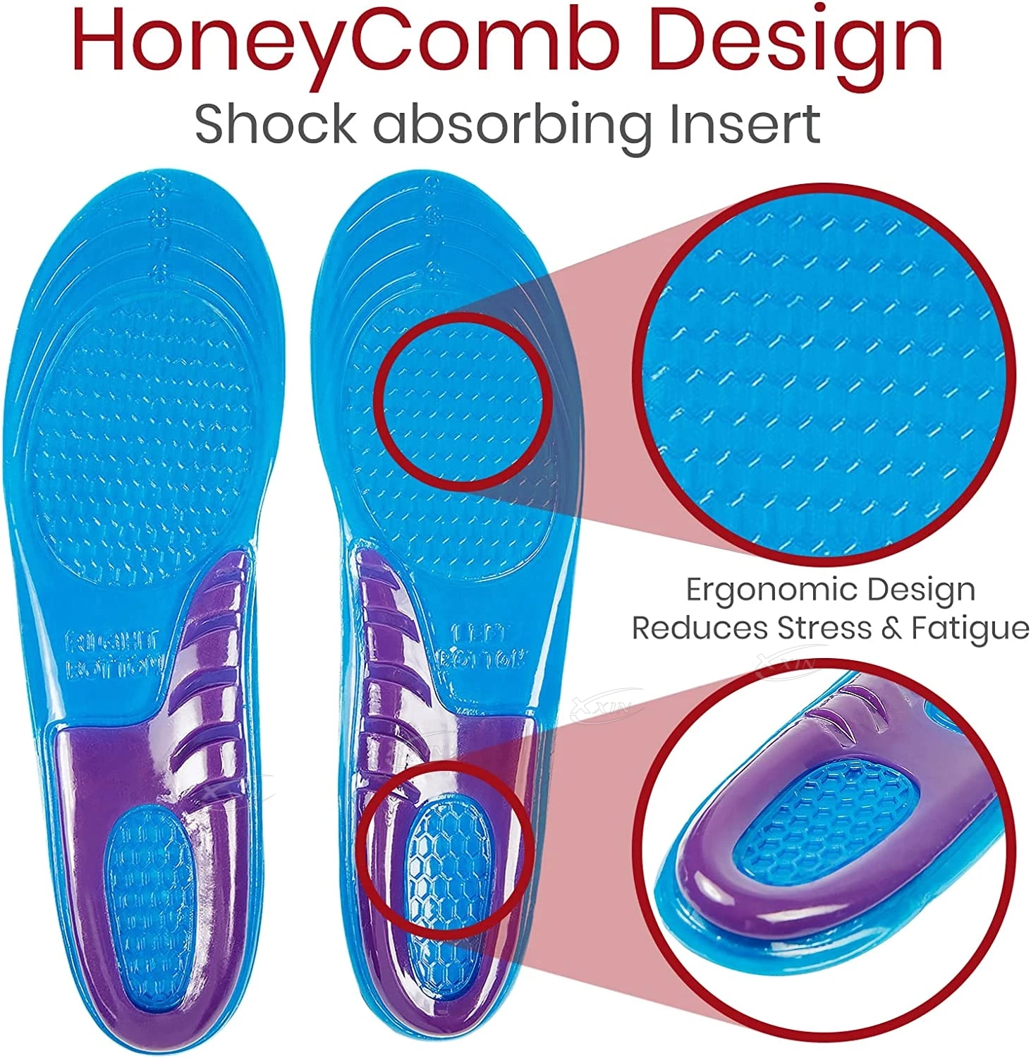 Sports Insoles Silica Gel Insoles Shoe Insoles Men Silicone Gel