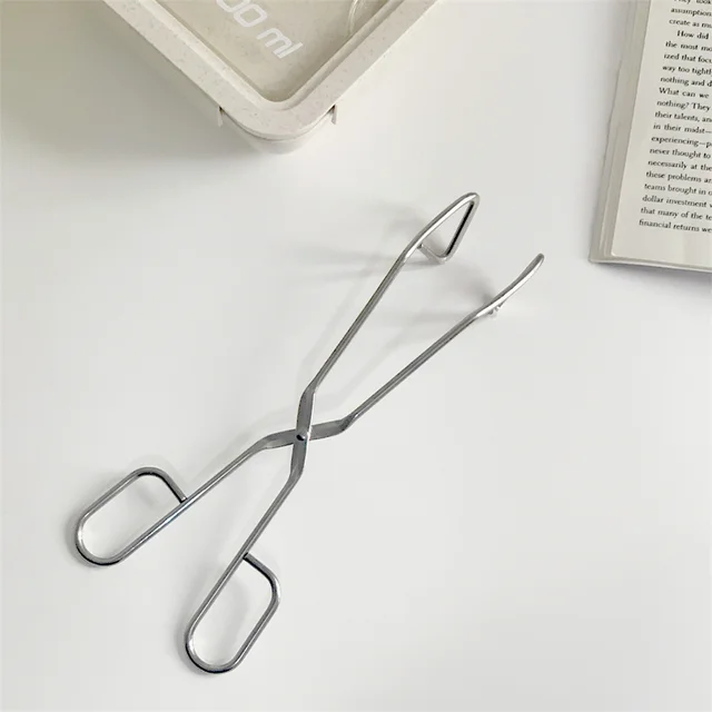 Csúszás Nélküli Étel Fogó Kenyér Desszert Saláta Rozsdamentes Acél Ágazat Elleni Tészta Steak Grillbilincs Hordozható Grill Főzési Eszközök - Image 6