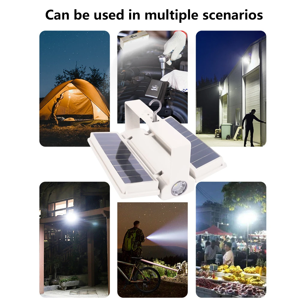 Description Picture 3 of item1500mAh XPE LED Camping Lamp 480LM Portable Lamp Foldable Solar Type-C USB Rechargeable Blackout Emergency Equipment