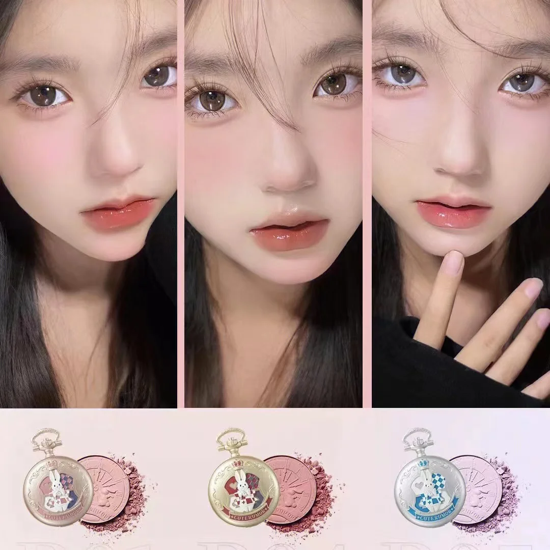 CUTE RUMOR Cosmetics Powder Blush Palette Matte Blusher Shades for Beautiful Long-Lasting Pigment Light Blush Korean powder blusher blush powder blush plate facial blusher
