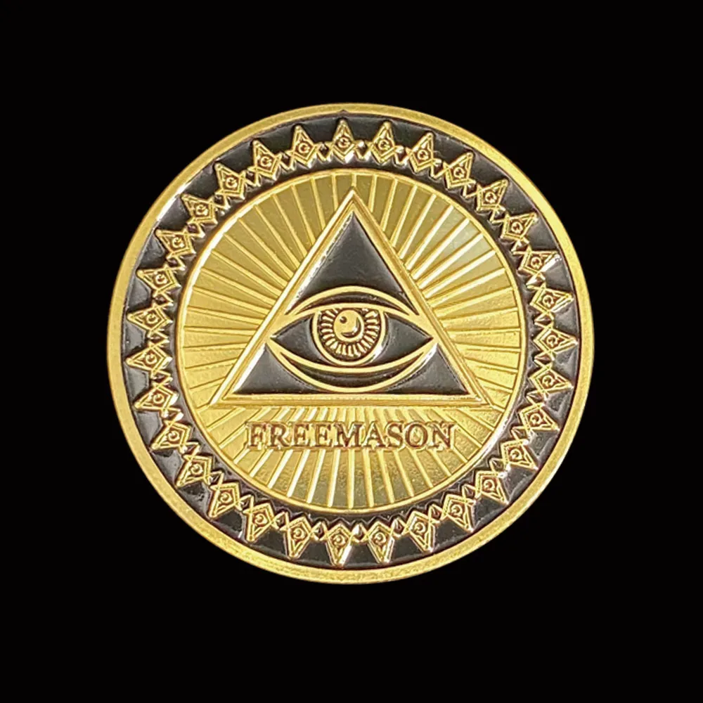 프리메이슨 골드 코인, 프리메이슨 심볼, 금괴 컬렉션, 무료 및 승인, 1OZ - AliExpress