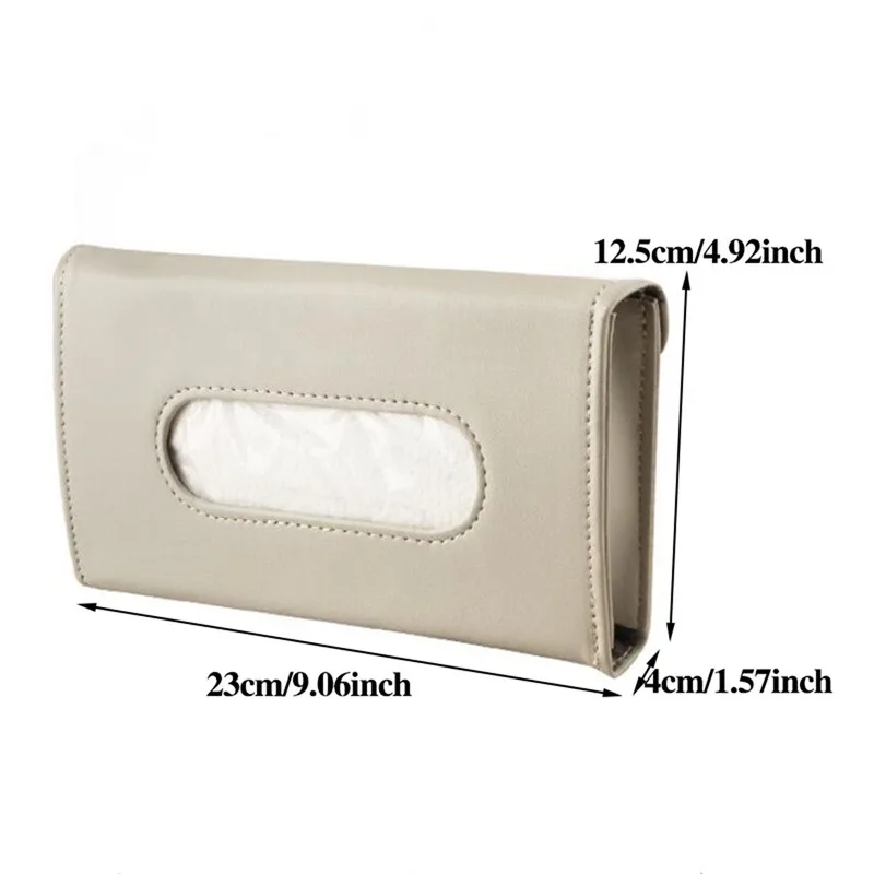 Tissue Box Soft Leather Car Sun Visor Type