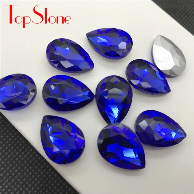 Teardrop Glass Crystal Fancy Stone Pointed Back Rhinestone Droplet For Jewelry Making