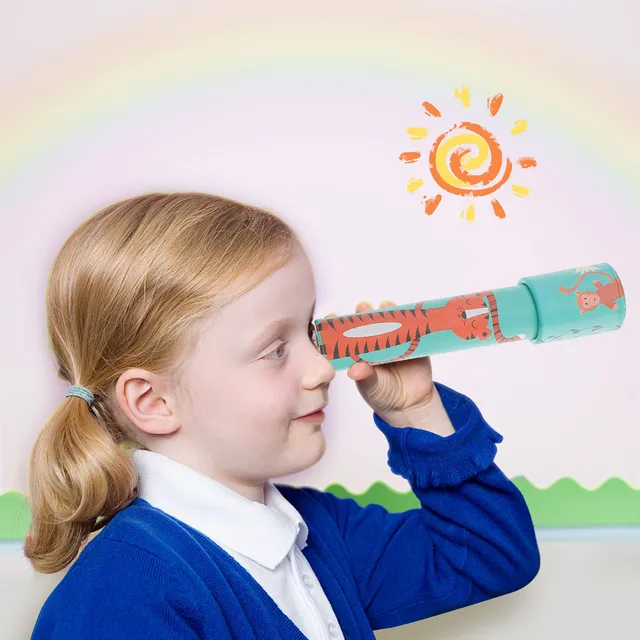 6pcs Classic Kaleidoscope Toys Rotating Colorful Novelty Educational Toys Imaginative Magic For Kids Children Random Patten 6