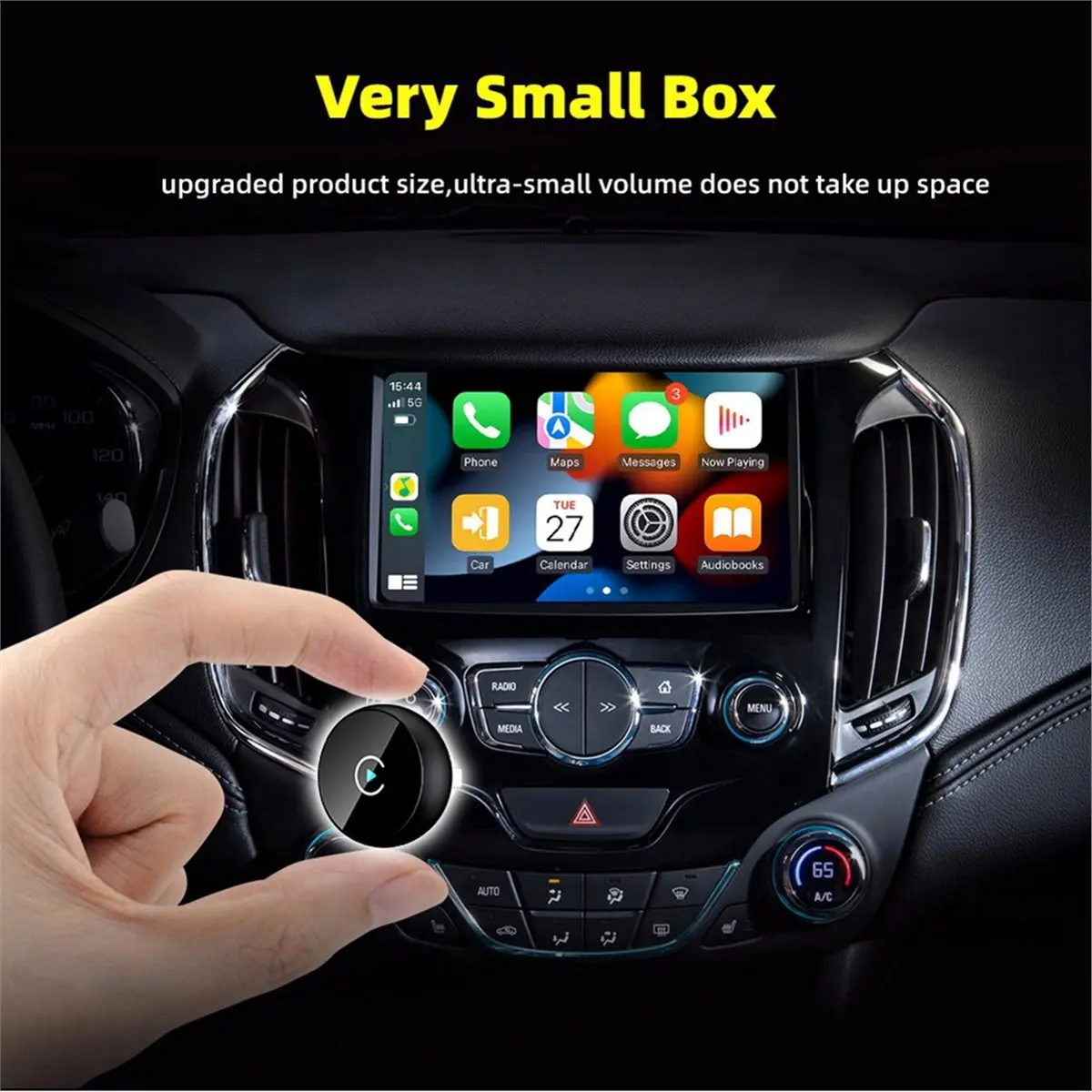 A10R 무선 카플레이 어댑터 스마트 AI 박스 2in1 카플레이/안드로이드 오토 BT5.2 USB 동글 유선 카플레이를 무선 카플레이로 변환