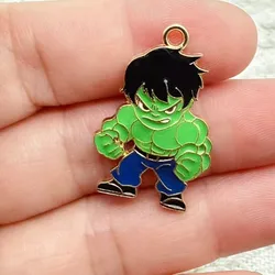 Set of 10 Colorful Cartoon Anime Charms for DIY Jewelry and Accessories (Pink)