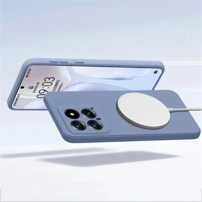 Enhanced Product Title: Premium Liquid Silicone Magnetic Wireless Charging Case - Candy Soft Bumper Cover