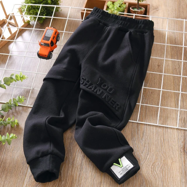 Pantalones de chándal para niños y adolescentes, Pantalón deportivo  informal de algodón, ropa holgada para correr, primavera y otoño -  AliExpress