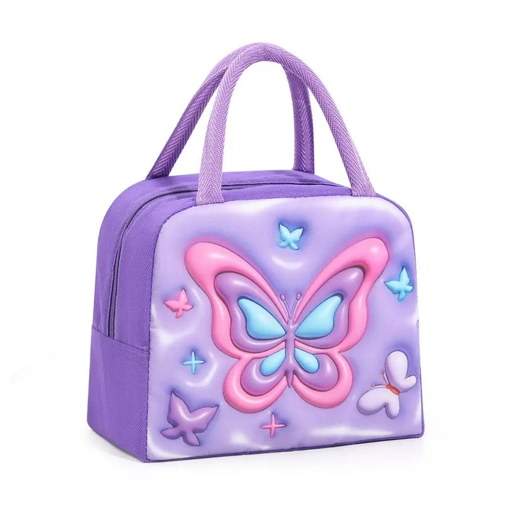3D Niedliche Tier Muster Lunch Tasche Verdickte Handheld Isolierte Lunch Box Taschen Große Kapazität Kinder Bento Tasche – Detail 23