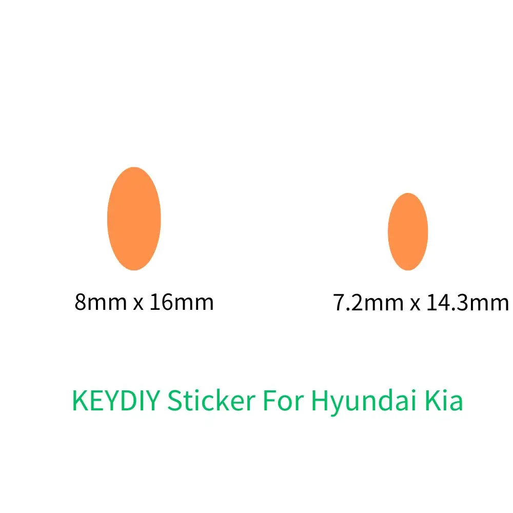 KEYDIY Oval Metal Aluminum Car Key Sticker Badges Emblem Symbol for Hyundai Kia Tucson Santa Fe Elantra Remote Case Cover Fob
