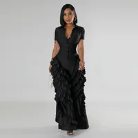 Dashiki African Women Jumpsuits For Summer Autumn Short Sleeve Loose Fashion Streetwear Overalls Wide Leg Pants Trousers 2024 1