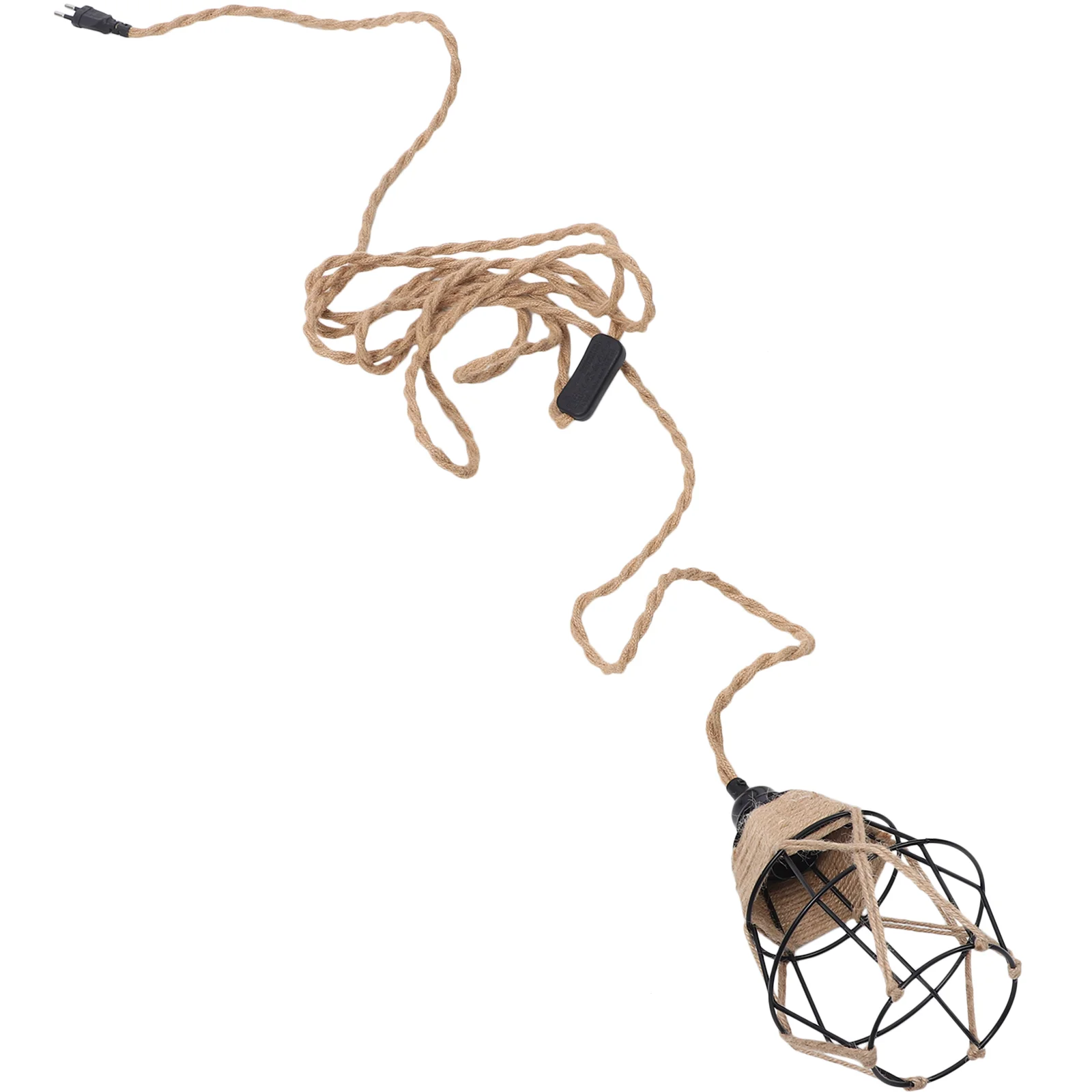 

Pendant Light Fixture Rope Pendant Light Plug In Cord for Hanging Lamp with (EU Plug)