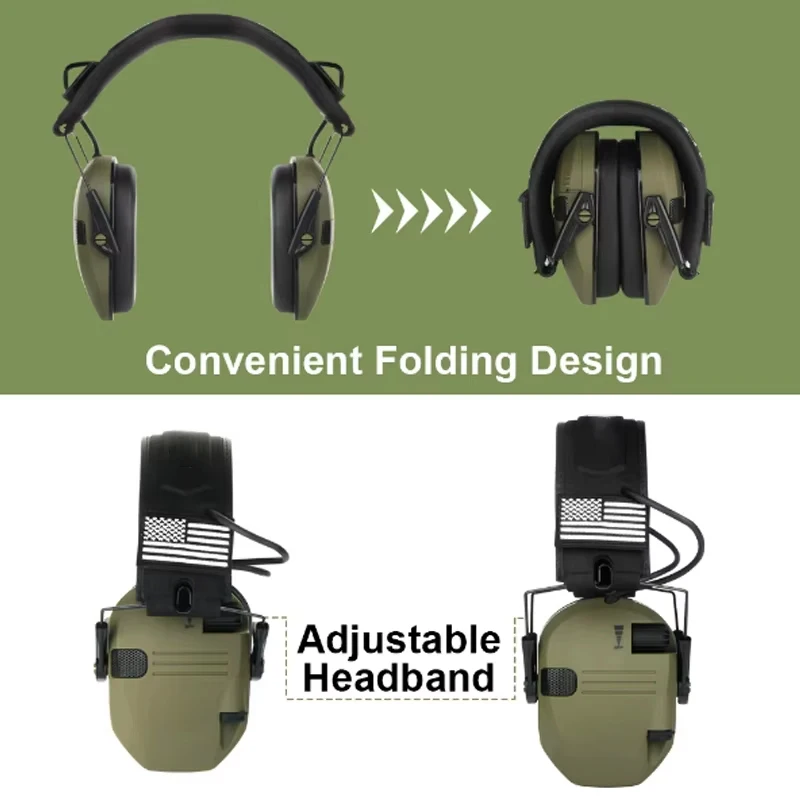 Electronic Earmuff for Razor Slim Ultra Low Profile Compact Design Adjustable Range Shooting Hunting Hearing Protection electronic earmuffs
