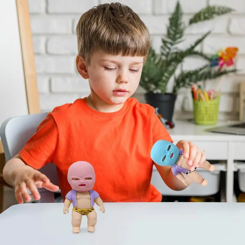 

Squeezable Doll Toy Simulation Baby Soft Stretchy Toy Stress Relief Hand Squeeze Toy For Kids