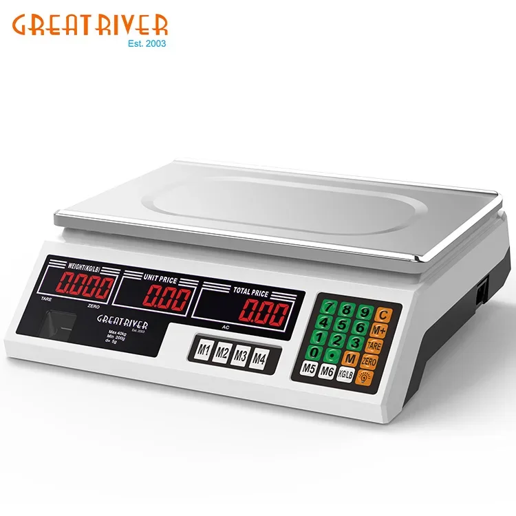 40kg Weighing Scales Manufacturer Caminadora Industrial Weiging Scale Digital Computing Scale Weight Function 3 Years LED CE