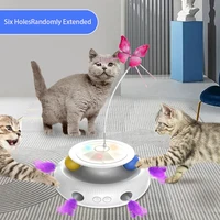 3 in 1 Smart Cat Toys Automatic Fluttering Butterfly Feather Fun Ball Toy Set For Cat Electronic Interactive Pet Toy Accessories 2