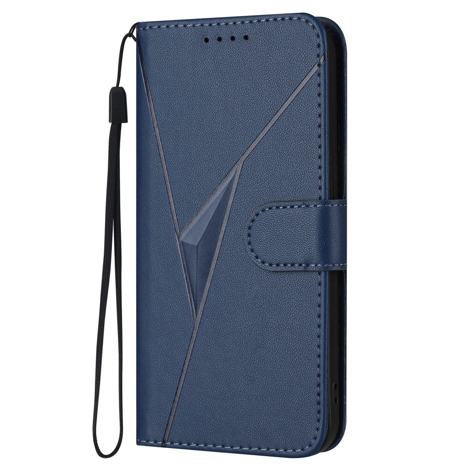 Elegant Leather Flip Handbag Case with Multi Card Slots and Wrist Wallet Cover
