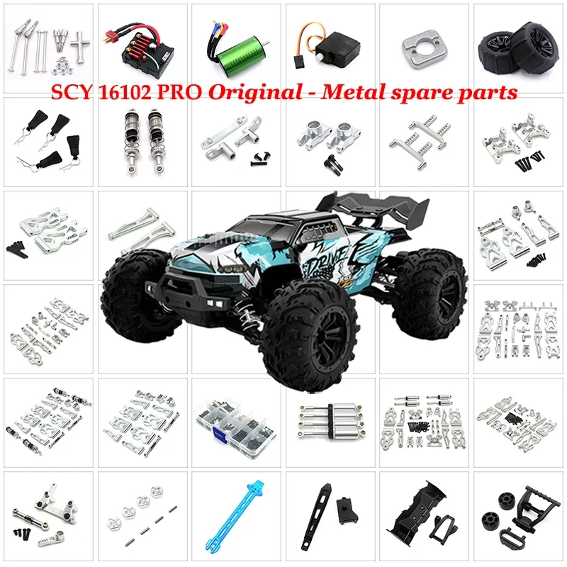 Kit De Actualización Para Coche RC SCY 16101/16102/16103/16201 | Engranaje Sin Escobillas Y Eje De Transmisión Compuesto | Diferencial De Metal Para Mayor Velocidad