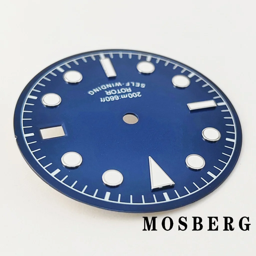 Sterile Green Luminous Watch Dial with Date Window, 30.5mm