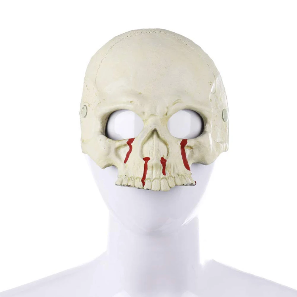 할로윈 하프 마스크 피 묻은 해골 마스크 동물 머리 마스크 해골 마스크 가장 무도회 파티 액세서리를위한 코스프레 파티 소품..