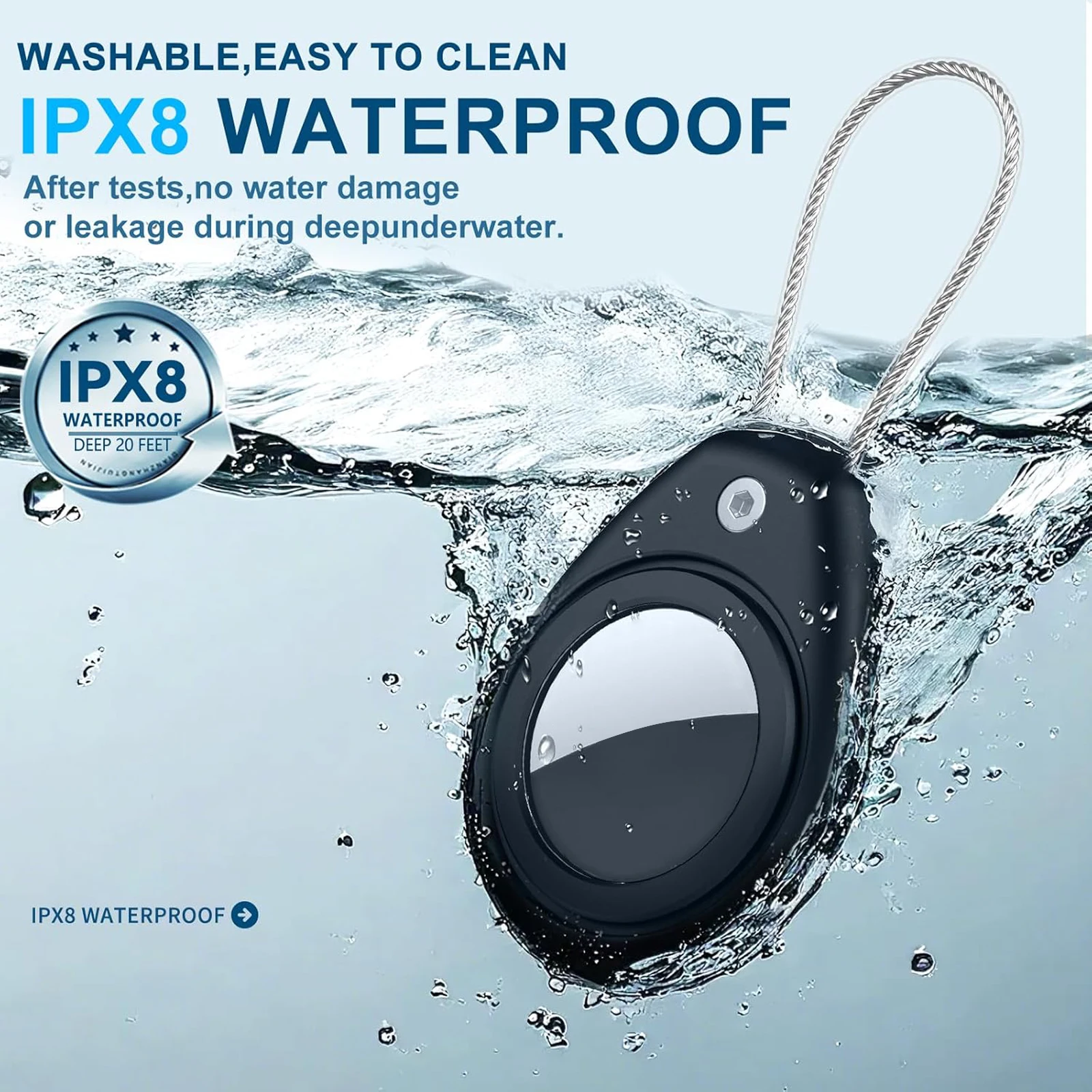 Waterproof Silicone Anti-Loss Keychain Holder
