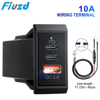 Presa di corrente per caricabatteria per auto USB 12V Presa di corrente Caricatore per auto Adattatore per caricabatteria per telefono per auto Caricatore rapido QC3.0 per camion RV 12V/24V