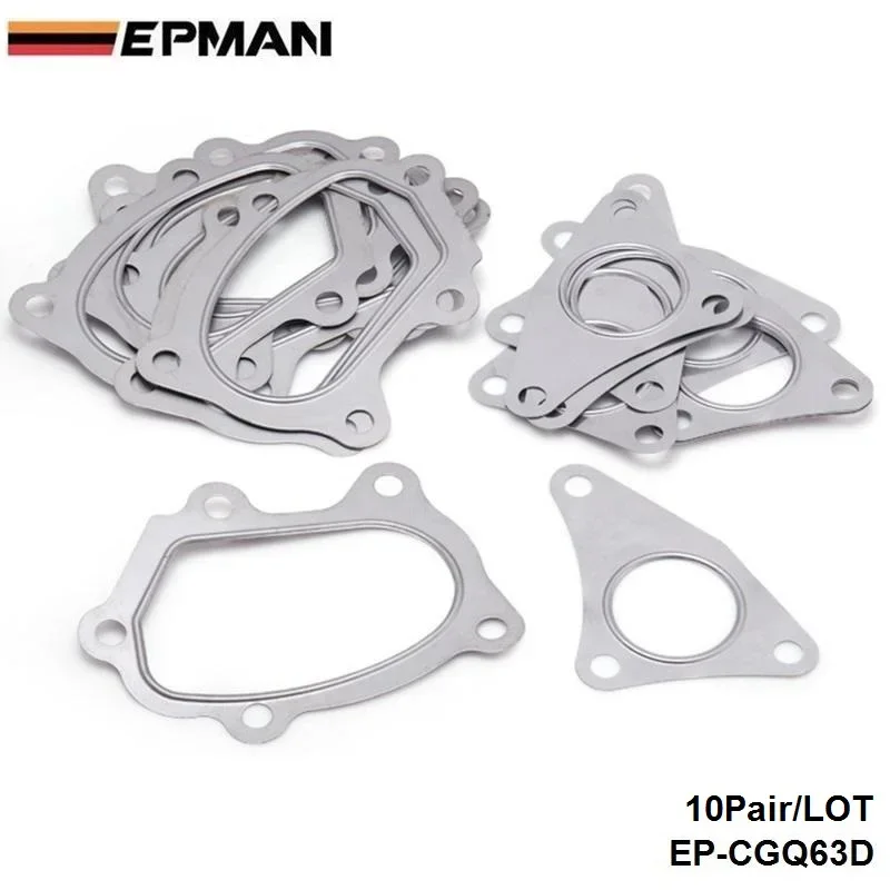 EPMAN TD04 TD05 TF035 Turbo Turbine Inlet & Outlet Gasket For Subaru Impreza WRX EJ20/EJ25 Exhaust Header EP-CGQ63D