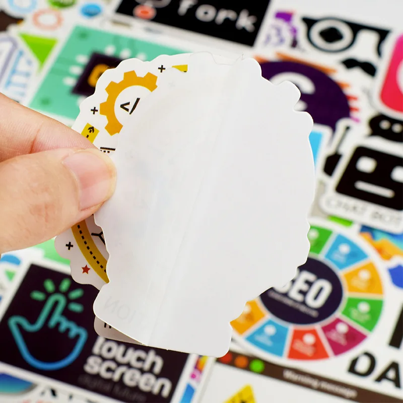 50PCS Programming Language Sticker Internet Html Software Waterproof Sticker for Geek Hacker Developer to DIY Laptop Computer PC